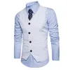 Men's Vests SHUJIN Single Breasted Male Vest Classic Black Brown Dot Suit For Men Big Size TS Phin22