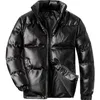 Woodvoice Winter Jacket Män Casual Wear Polded Warm Coat Manlig PU Läder Tjockad Coat Man Vindtät Fashion Black Coat 210916