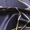 SCARV para mulheres moda listrada impressão de seda cetim chiffon lenço 90cm marca de luxo dign dign quadrado xales muçulmano hijab cachecol