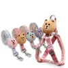 Dog Collars Leashes Collar Set Adjustable Soft Cute doll Chest strap Double Layer pet Harness for Small Medium Leash Outdoor Walking