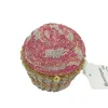 Boutique de FGG Femmes Mini Cupcake Embrayage Sac de soirée Cristal Sac à main de mariage et sac à main Bridal Party Diamond Minaudiere 210823