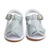 Baby Boy First Walkers Gummi Sole Sandal Girls Pu Slipper Spädbarn Sommarskor Nyfödda Läder Sandaler Sko