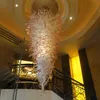 Art Deco Pingente L￢mpadas Murano Crystal Blown Buniled Glass Lustelier Light com lustres de ilumina￧￣o interna LED lustres para sala de estar LR354