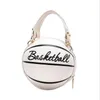 Worzaki biżuterii, Torby 1 pc Crossbody Łańcuch Ręczne piłka torebki dla nastolatków Kobiety Ramię Osobowości Kobiet Skórzana Różowa torba do koszykówki