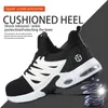 [Agilestar] Obuwie ochronne do pracy Sneakers Ultra-Light Soft Bottom Mężczyźni Kobiety Odporność na ubrania Anti-Smashing Steel Toe Buty robocze 211217