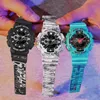 Armbanduhren Sanda Mode Luxus Herrenuhr Wasserdichte Stoßdicht Dual Display Uhr Countdown LED leuchtendes Urlaub Geschenk
