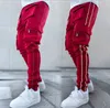 2021 Spring and autumn tooling pants men's tide brand stretch multi-pocket reflective straight sports fitness leisure trousers Sweatpants