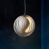 Nordic Led Hanging Lamp vardagsrum Panton Moon Art Pendant Lights Bedroom Restaurant Bar Luster Suspension Reading Home Decor Lam282b