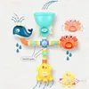 Bebé baño juguetes juego de agua jirafa cangrejo modelo grifo ducha spray para niños natación baño verano brinquedo 210712