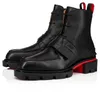 Design de luxe hommes bottines chaussures en cuir noir pointes arrière Sneaker mocassins plate-forme semelle en caoutchouc à lacets marque 38-46 112623a