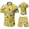 مصمم جديد أزياء الرجال قمصان السراويل مجموعة الصيف عارضة مطبوعة قميص أوم قصيرة الذكور الطباعة اللباس البدلة مجموعات الرجال رياضية زائد الحجم 3xl