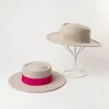 Stingy Brim Chapéus King Trigo Outono Inverno Inverno Lã Lã Fita Fita Fedora Show Sentido Cap Moda Ao Ar Livre Mantenha-se Morquinha Lady Ring Top Chapéu