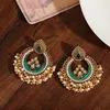 Boho afghanska etniska dangle droppe örhängen för kvinnor pendient guld gyspy silver färg klocka damer indiska örhängen smycken gåva 2021