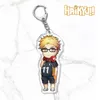 Haikyuu porte-clés acrylique volley-ball garçon Kingring Anime mignon dessin animé Shoyo Hinata porte-clés pendentif femmes accessoires Breloczek