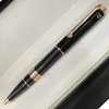 Limited Special Edition Elizabeth Series black resin Pens 6836/9000 barrel Luxury Ballpoint Pen writing supplies Gift Plush Pouch