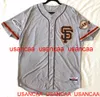 Cousu # 40 MADISON BUMGARNER Gris JERSEY Maillots Hommes Femmes Jeunes Baseball XS-5XL 6XL