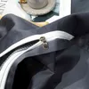 Svetanya Nordic Dark Greyソリッドコットン刺繍エルリネンフィットシートクイーンルヨーロッパ寝具セット布団カバーセット211203