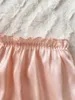 Zomer Roze Dames Kant Pyjama Sets Mesh Imitatie Zijde Leuke Ondergoed Bloem Afdrukken Leuke 211203