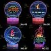 Veilleuses 3D colorées 3 plaques acryliques multi-forme lampe de base à LED jeu musique basket-ball paon Animal amour lumière pour enfants cadeau 3347194