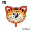 Animal Feuille D'aluminium Ballon Décoration De Fête Animaux De Bande Dessinée Tête Tigre Lion Singe Zèbre Cerf Vache Enfants Anniversaire Enfants Jouet Ballons À Air