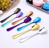 Łyżki do lodów ze stali nierdzewnej desery Scoop Tea Coffee Mieszanie miarki Ciasto Cukier Miód łyżka Kreatywny Kitchen Flatware SN3887