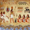 写真壁紙ヨーロッパスタイルレトロ3D古代エジプトファラオ像壁画壁画