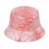 Womens Hats Tie-Dye Bucket Hat Fashion Apped Спорт-Бич Папа Рыбацкий Крышка Крышка Ponytail Бейсбол Caps Designback