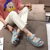 Sandália Comemore HookLoop Slingback Platform Dad Shoes Women Summer Beach Fivela Strap Soft Chunky Heel Sports Shoes Woman Flat 22ss