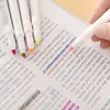 Highlighters Blingird 1pcs Japansk brevpapper Zebra Mild Liner Dubbel Headed Fluorescerande Pen Hook Highlighter Färgmärke Söt