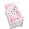 5pcs Cotton Grey Baby Bed Bumper Cot Anti-bump born Crib Liner Sets Safe Pad Babies Crib Bumpers Bed Cover for Boy and Girl 211025