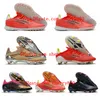 Mens höga toppar fotbollskor x Speedflow + FG Cleats SpeedFlow.1 IC TF Firm Ground Trainers Red Blue Football Boots