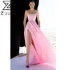 Vrouwen Jurk Temperament Party Es Strapless Hoge Taille Split Maxi Plus Size Long Pink Es Zomer 210513