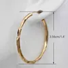 Hoop & Huggie Trendy Large Earrings For Women Gold Filled Geometry Concave And Convex Pageant Fashion Jewelry215J