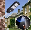 Hepsi Bir Tek Güneş Led Sokak Işık 30 W / 60 W LED Güneş Işık PIR Hareket Sensörü Zamanlama Lambası + Plaza Bahçesi için Uzaktan Kumanda