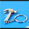 Keychains Fashion Drop Delivery Car Keyring Claw Hammer Pendant Key Ring Chain Keyfob Metal Keychain Creative Interior Aessories Persona