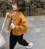 Мода дети куртка девушка чистая цветная одежда свободно стиль пальто