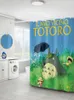 Tende da doccia Totoro Il mio vicino Cat Anime Tenda impermeabile Bagno Polyester 3D Girls Kids Boys Cartoon 180x180