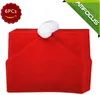 Krzesło Obejmuje Boże Narodzenie Back Cover Santa Claus Hat Slipcovers Decoration 6 szt., 2021 Ulepszony projekt