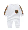 Spring Autumn Baby Long Sleeve Rompers Cotton Toddler Plaid Jumpsuits Infant Kids Onesies Newborn Clothes Sleepwear