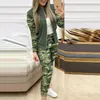 Kadın İki Parçalı Pantolon Sportif Kıyafet Trendy Sıcak Standı Yaka Fermuar Kapatma Hoodie Set Lady Giyim Kazak Ceket
