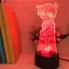 Detective Conan Plug In LED Night Running Light Club Home Atmosfera Decor Lampada da scrivania 3D Fan per bambini Regalo preferito Nightlight7175933