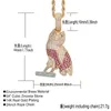 Nieuwe Iced Out Owl Hanger Designer Ketting Micro Pave Bling Cubic Zirconia Animal Hip Hop Rapper Sieraden voor Mannen Vrouwen Gift X0509