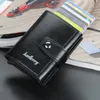 Card Holders 2022 Business Id Holder Men Women Solid Color Vintage Box PU Leather High Quality Portable Wallet