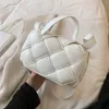 Handtaschen für Damen Casual White Weave Schulter Luxus Pu-Leder Tragetasche Kleine Klappe Umhängetasche Damen Umhängetasche