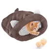 Cat Beds & Furniture Warm Coral Fleece Sleeping Bag Bed For Puppy Small Dogs Pets Mat Kennel House Soft Products