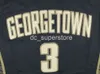 Allen Iverson #3 Georgetown Hoyas College Basketball Jersey Sewn Blue Gray Men Men Women Youth Basketball Jersey XS-6XL