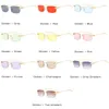 Vintage Exclusivo Cheetah Rimless Retânio Óculos De Sol Mulheres Cores Cores Clear Lente Eyewear Marca Designer Homens Sun Óculos