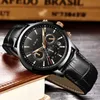 Reloj Hombre LIGE Brand Luxury Men Watch Casual Leather Sports Watches Mens Waterproof Analog Quartz Clock Chronograph 210527