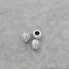 Stopowa Siatkówka Ball Sports VB Big Hole Koraliki 11x11x8mm Antyczne Silver Przekładki Fit Europejskiej Charm Bransoletki Biżuteria DIY L1296 85 sztuk / partia