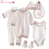 8 stuks pasgeboren babykleding set trainingspak babyjongenskleding kinderen stoffen pak pasgeboren peuter meisje jongen babykleding sets 210422110689